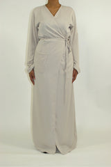 Two-piece wide-leg trouser and jacket set, front view