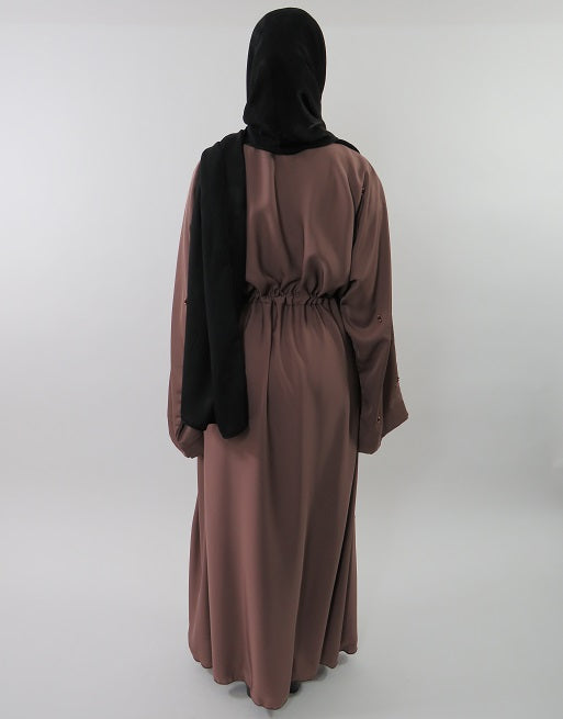 Beaded Neda abaya showing wide embellished sleeves