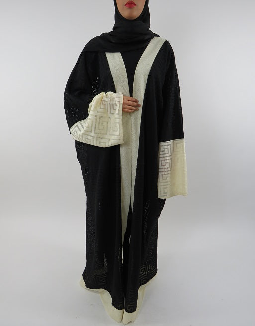 Full length long sleeve kimono jacket for cooler months, front view