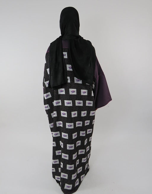 Coat-style maxi kimono jacket showing drape