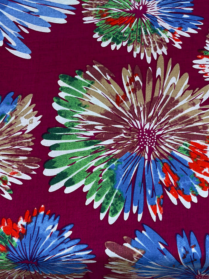 Multi-colour floral baati dress showing the mixed floral print