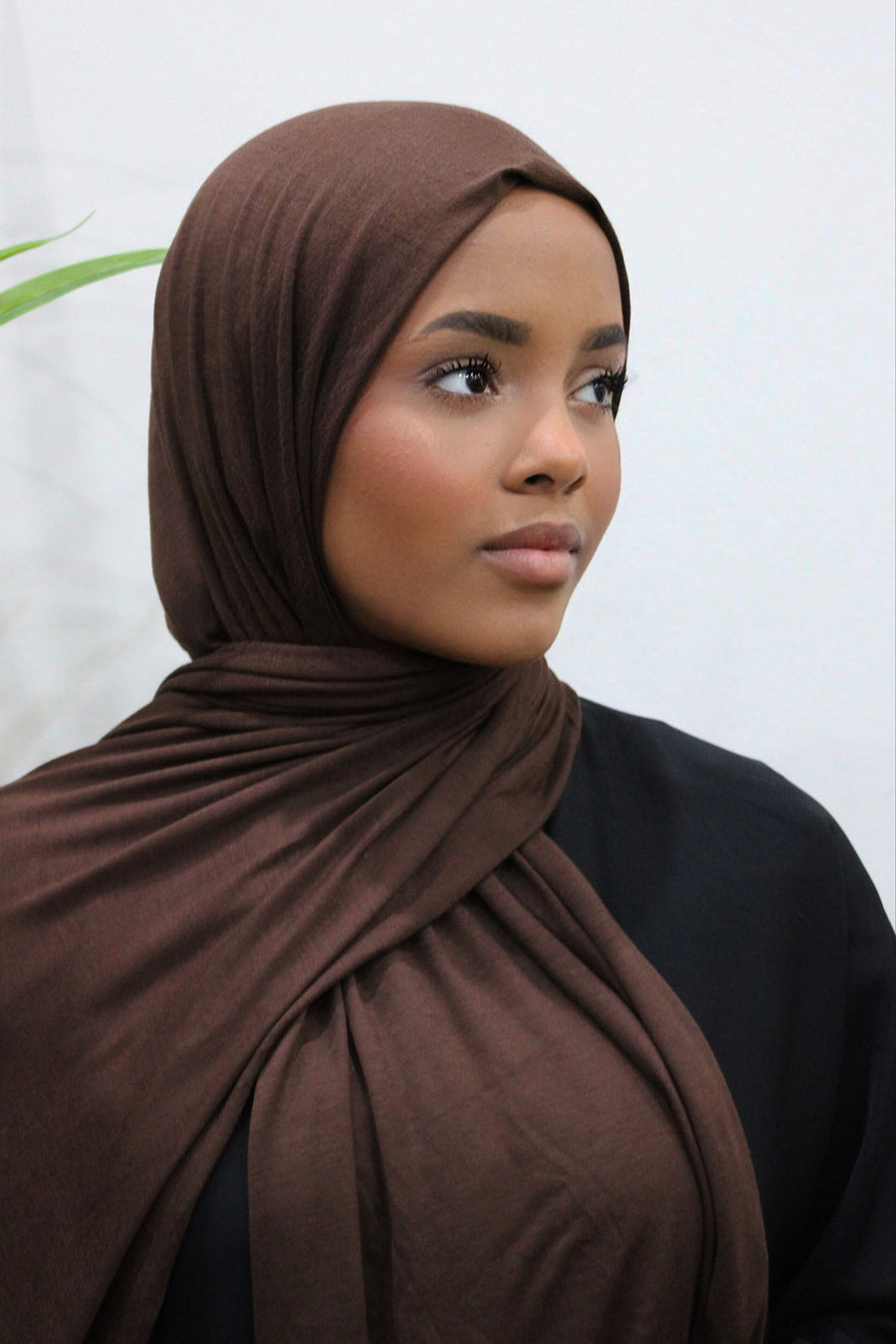 Chocolate premium jersey hijab