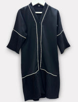 Toddler wearing Amani's silver embellished open abaya with hijab and belt