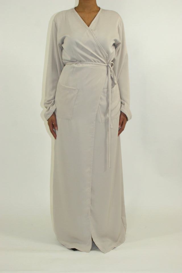 Two-piece wide-leg trouser and jacket set, front view