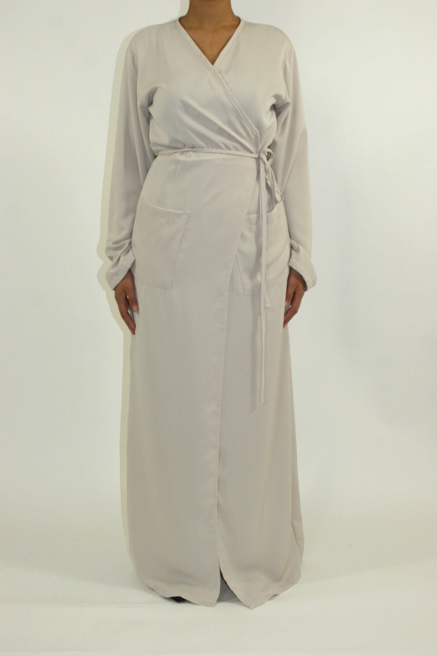 Two-piece wide-leg trouser and jacket set, front view