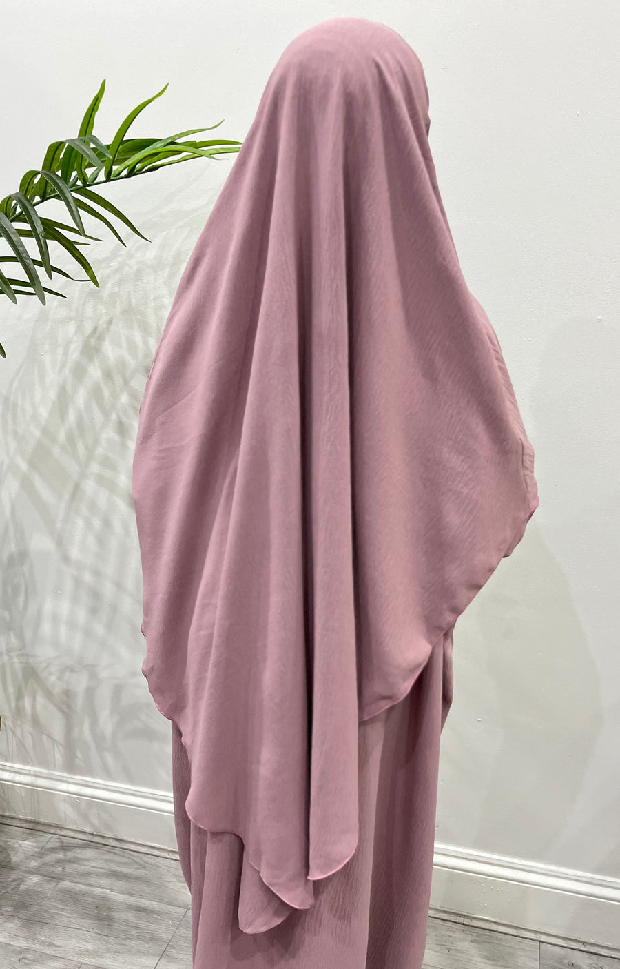 Close-up of the cotton candy soft crepe fabric
