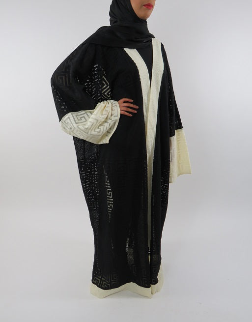 Full length kimono jacket showing side drape