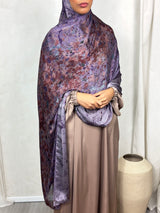 NEW XL Alcohol Ink Satin Chiffon Scarf – Multi Hues