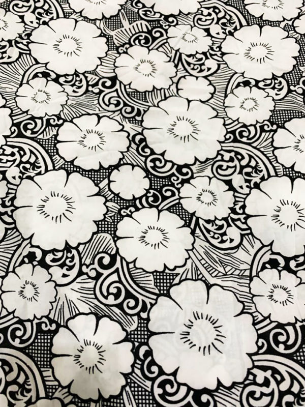 BLACK AND WHITE FLORAL SLIP ON PRAYER DRESS 1 BLACK AND WHITE FLORAL SLIP ON PRAYER DRESS 1
