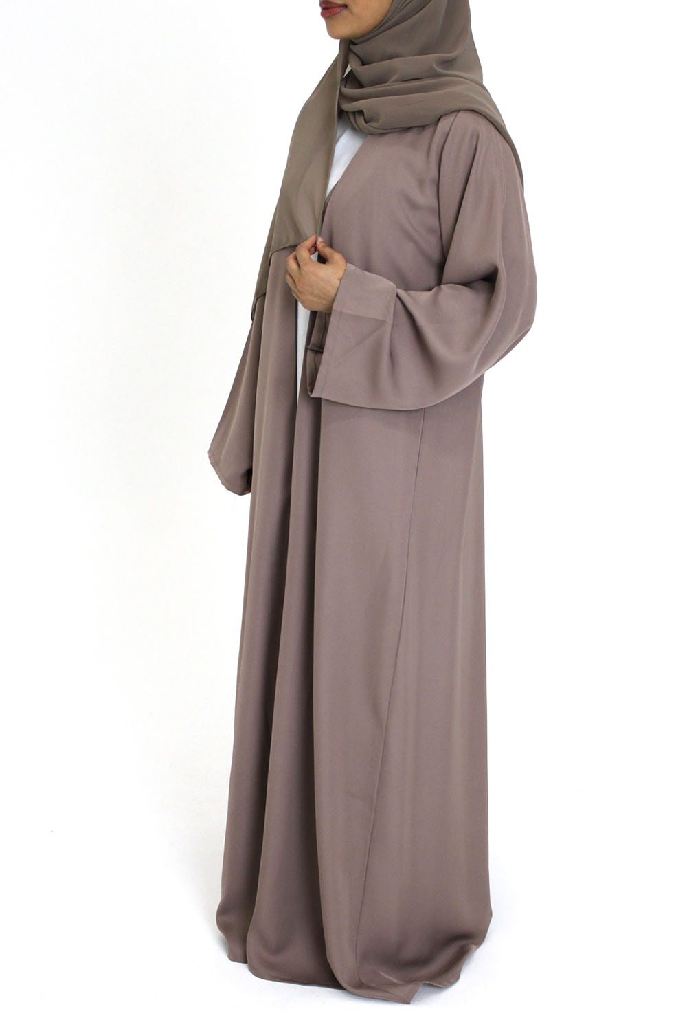 MOCHA DUSTER STYLE OPEN ABAYA - 1.2